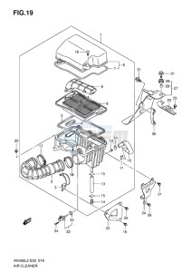 AN400Z ABS BURGMAN EU-UK drawing AIR CLEANER