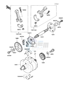 VN750 A [VULCAN 750] (A6-A9) [VULCAN 750] drawing CRANKSHAFT