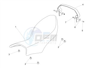 DORSODURO 900 E4 ABS (APAC) drawing Saddle