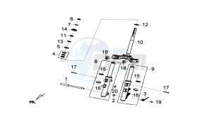 GTS 125I ABS drawing FRONT FORK/ STEERING HEAD BEARING / FRONT FORK