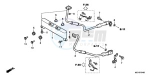 VFR800XD CrossRunner - VFR800X UK - (E) drawing OIL COOLER