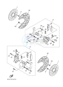 YFM250R YFM25RD RAPTOR 250 (1BTN 1BTP 1BTR) drawing FRONT BRAKE CALIPER