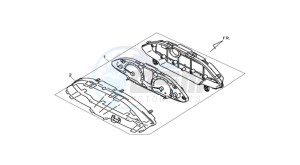 MAXSYM 400 EFI drawing DASHBOARD / SPEEDOMETER CABLE / WIRING HARNASS