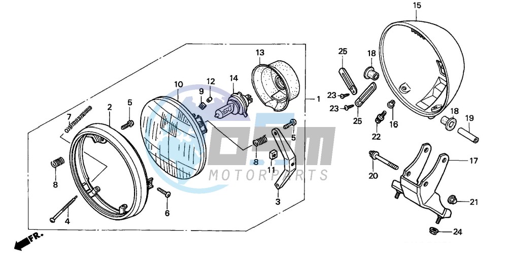 HEADLIGHT (VT1100CV/CW)