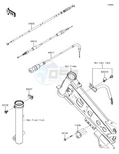 KLX110 KLX110CGF EU drawing Cables