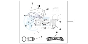 CBF600S drawing TOP BOX 35 L R-311M