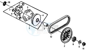 FIDDLE III 50 L6 drawing CLUTCH / V BELT