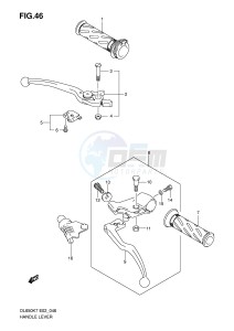 DL650 (E2) V-Strom drawing HANDLE LEVER (MODEL K7 K8)