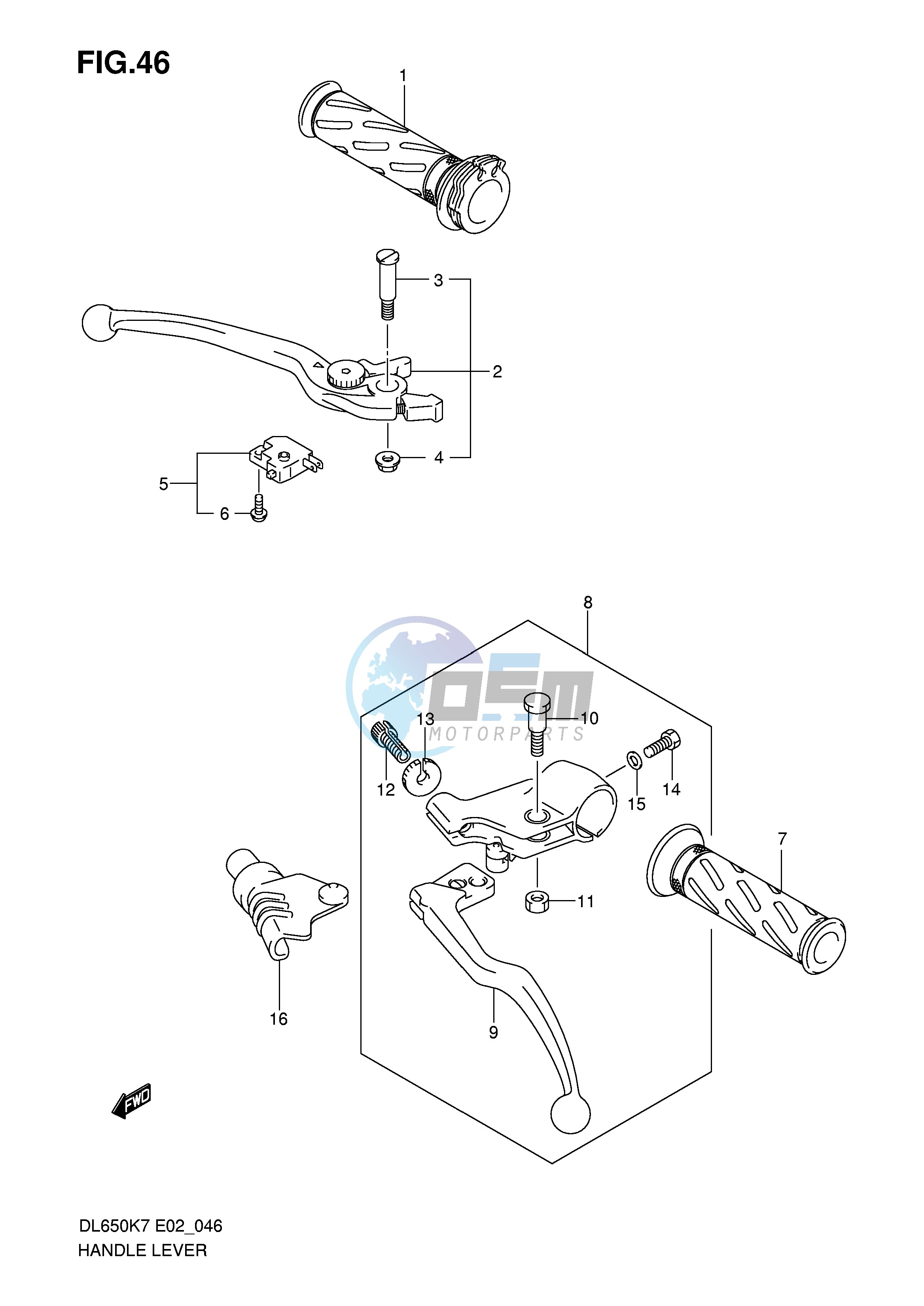 HANDLE LEVER (MODEL K7 K8)