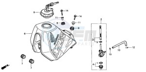 XLR125R drawing FUEL TANK