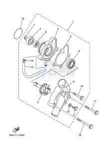 YFM450FWBD KODIAK 450 (B5R1) drawing WATER PUMP