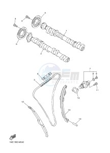 FJR1300AE FJR1300-AS ENGLAND drawing CAMSHAFT & CHAIN