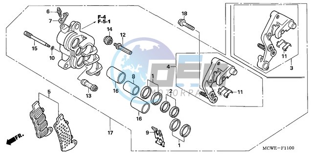 R. FRONT BRAKE CALIPER