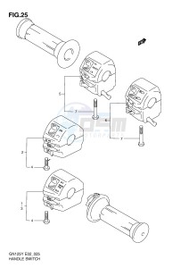 GN125 (E2) drawing HANDLE SWITCH