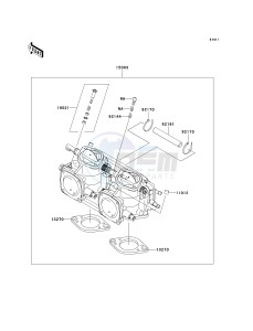 JS 800 A [800 SX-R] (A6F-A9F) A9F drawing CARBURETOR