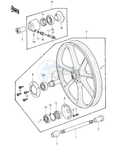 KZ 650 E [LTD] (E1) [LTD] drawing FRONT WHEEL_HUB