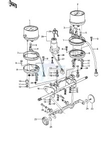 KE 250 B (B1-B3) drawing METERS_IGNITION SWITCH