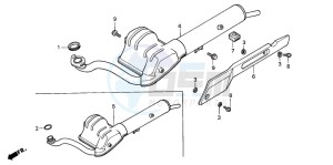 PK50SM drawing EXHAUST MUFFLER