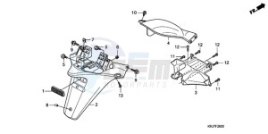 VFR1200XLE CrossTourer - VFR1200X 2ED - (2ED) drawing REAR FENDER