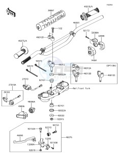 KX450F KX450HJF EU drawing Handlebar