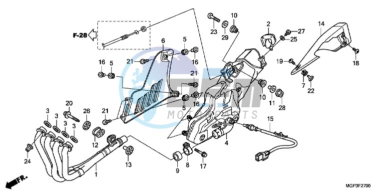 EXHAUST MUFFLER (CBR1000RRC/D/RAC/D)