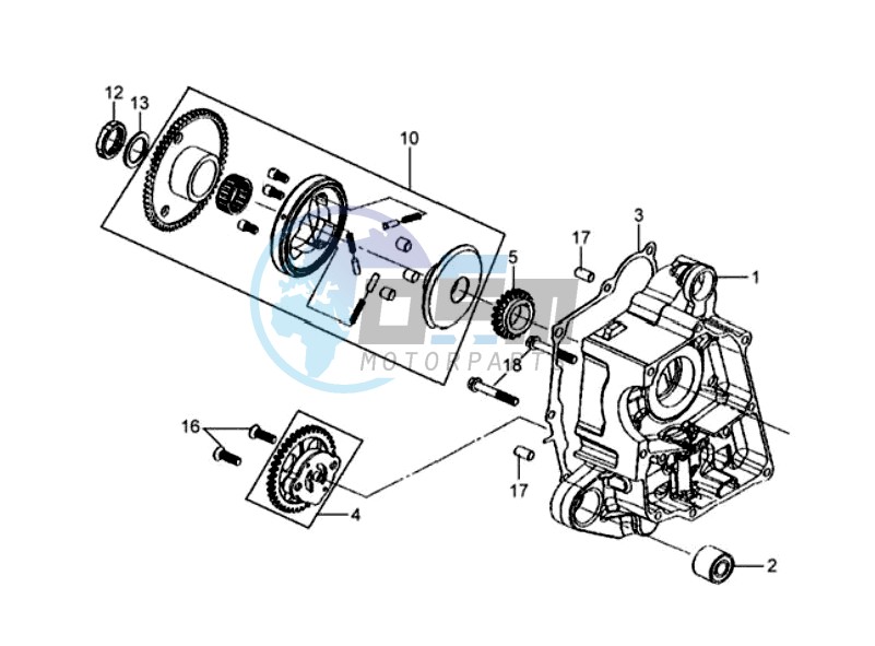 CRANKCASE RIGHT / OILPUMP