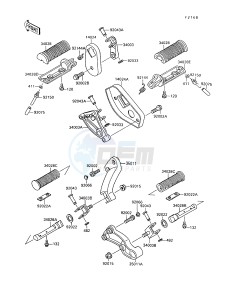 VN 1500 A [VULCAN 88] (A6-A9) [VULCAN 88] drawing FOOTRESTS