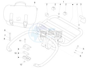 GTS 300 4T 4V IE ABS E3-E4 (NAFTA) drawing Rear luggage rack