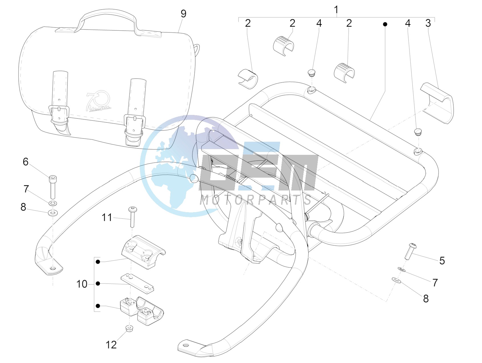 Rear luggage rack