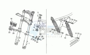 Nevada 750 drawing Front/rear shock absorber