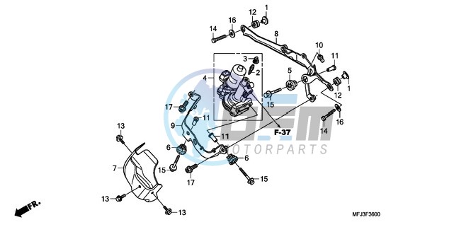 FRONT POWER UNIT (CBR600RA)