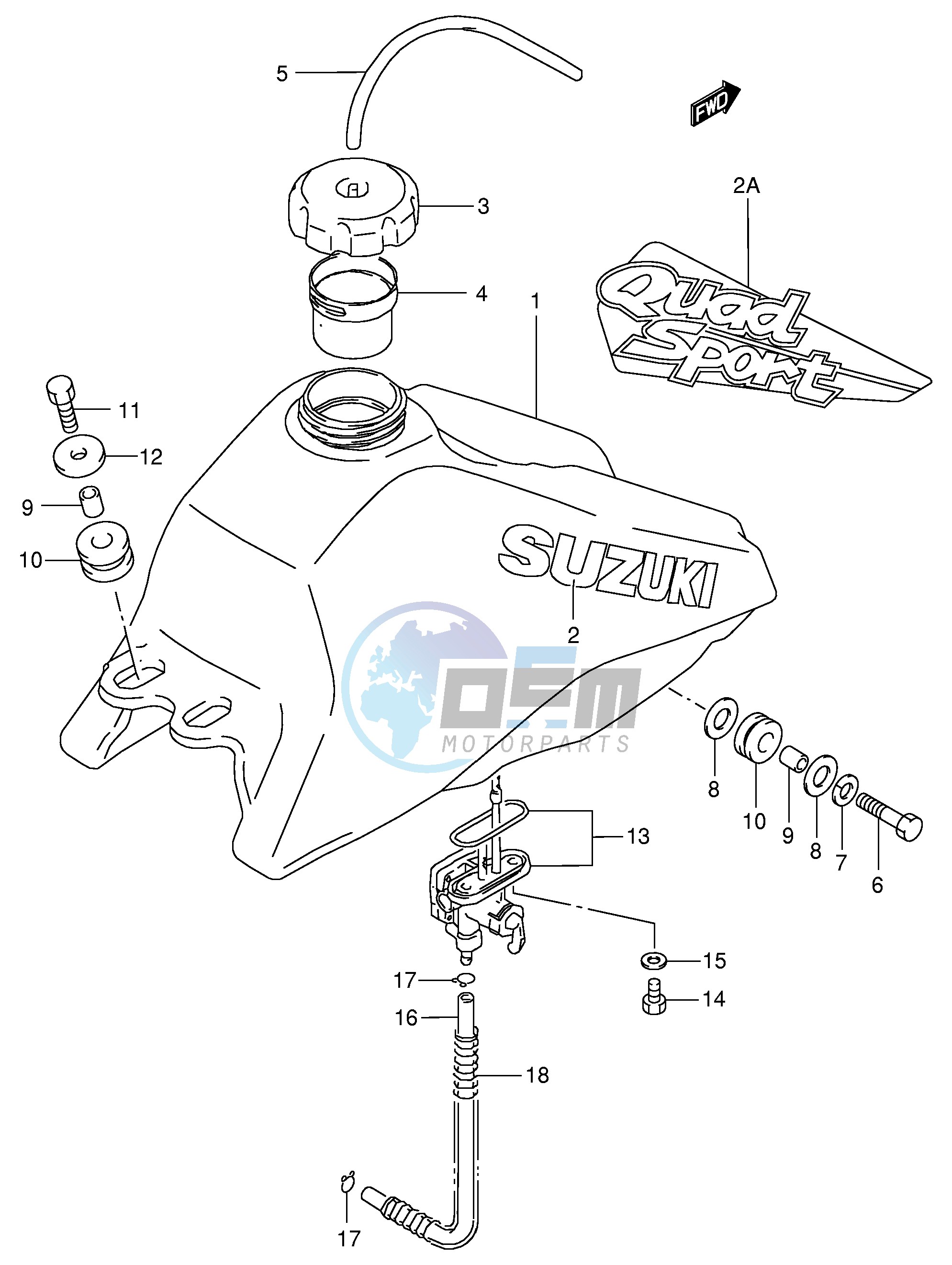 FUEL TANK (MODEL T V W X Y)