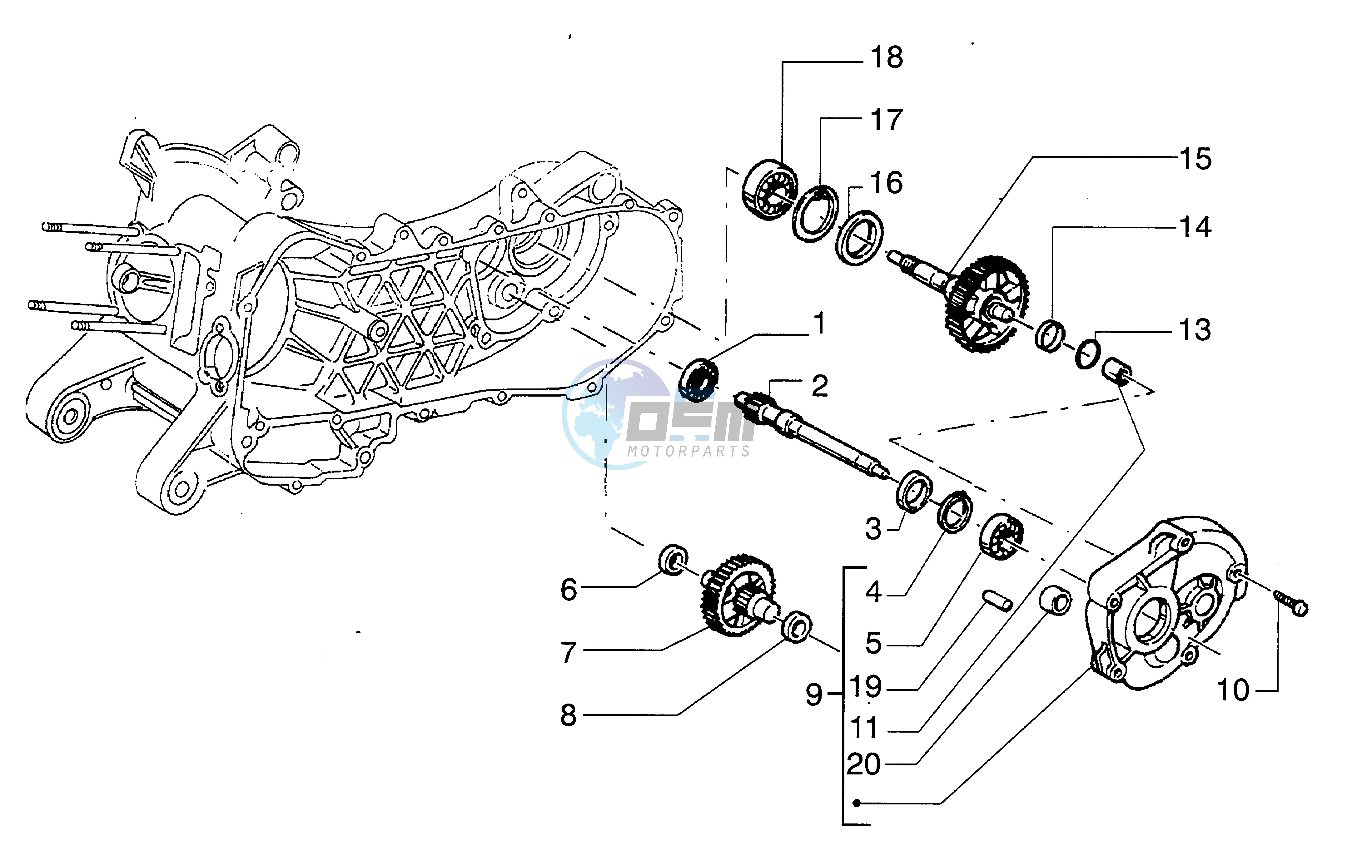 Wheel shaft