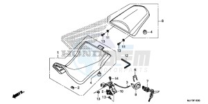 CRF1000G CRF1000 - Africa Twin Europe Direct - (ED) drawing SEAT