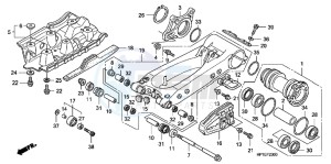 TRX450ERC drawing SWINGARM