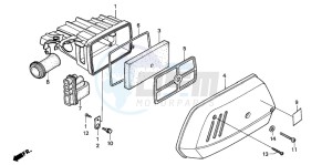 SH75D drawing AIR CLEANER