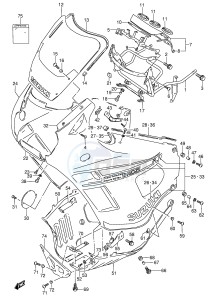 GSX600F (E2) Katana drawing COWLING (MODEL K 33J)