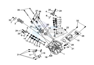 QUAD RAIDER 600 LONG CHASSIS drawing CYLINDER HEAD CPL   / THERMOSTAT