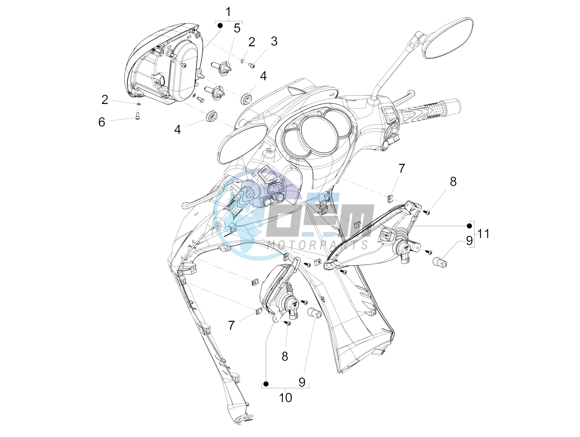 Front headlamps - Turn signal lamps