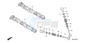 CBF1000FAB drawing CAMSHAFT/ VALVE