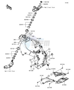 NINJA ZX-10R ABS ZX1000SGF XX (EU ME A(FRICA) drawing Frame