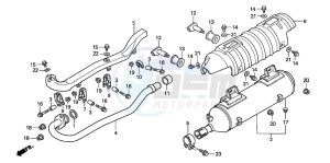 TRX350TM RANCHER drawing EXHAUST MUFFLER