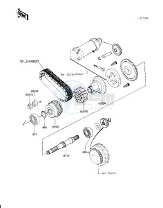 KZ 750 H [LTD] (H2-H4) [LTD] drawing SECONDARY SHAFT -- 81-83 H2_H3_H4- -