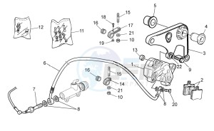 V7 Racer 750 USA-CND drawing Rear brake caliper