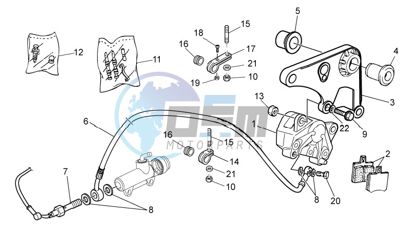 Rear brake caliper