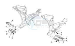 Norge 1200 IE 8V Polizia Stradale drawing Foot rests I