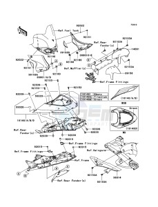 NINJA ZX-10R ZX1000D7F FR GB XX (EU ME A(FRICA) drawing Side Covers/Chain Cover