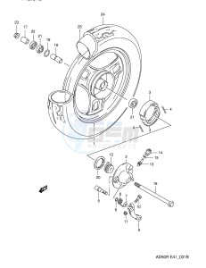 AD50 (E41) drawing FRONT WHEEL (MODEL M E6,P9,E94)