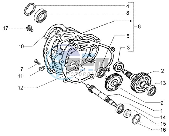 Rear wheel shaft