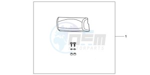 XL700V9 UK - (E / MKH SPC) drawing TOP BOX PILLION PAD (TOP)